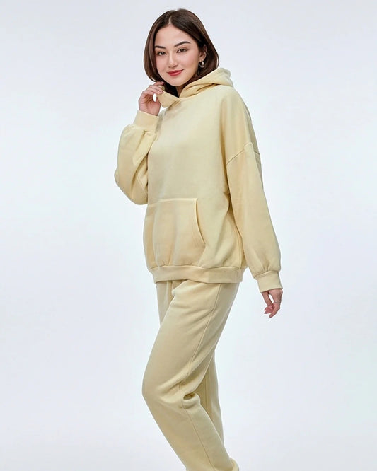 Fleece Tracksuit -Comfy Day - Lemon