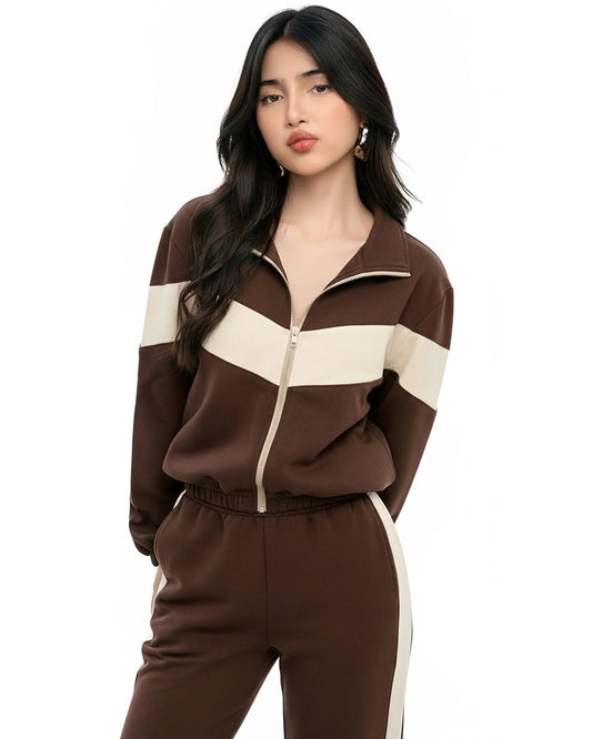 Fleece Tracksuit - Cool Fit - Brown